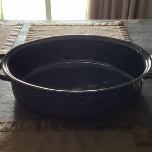 Speckled Blue Enamel Roasting Pan